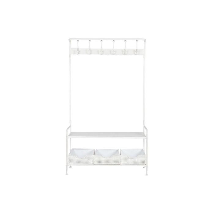 Recibidor con Cajones Home ESPRIT Blanco Metal 110 x 36 x 186 cm 1