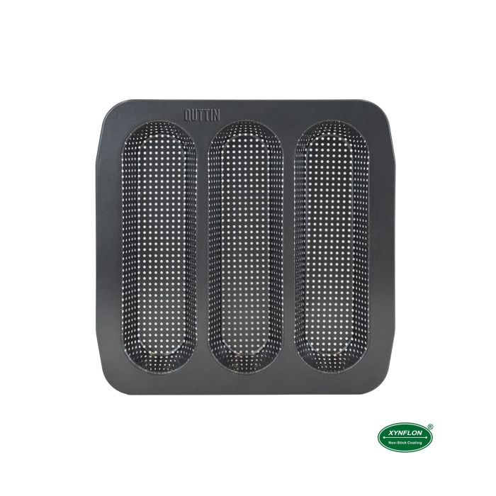 Molde para 3 Baguettes Grandes Perforado 28x28 cm - Quttin (6 Unidades) 8 Molde para 3 Baguettes Grandes Perforado 28x28 cm - Quttin (6 Unidades) 8