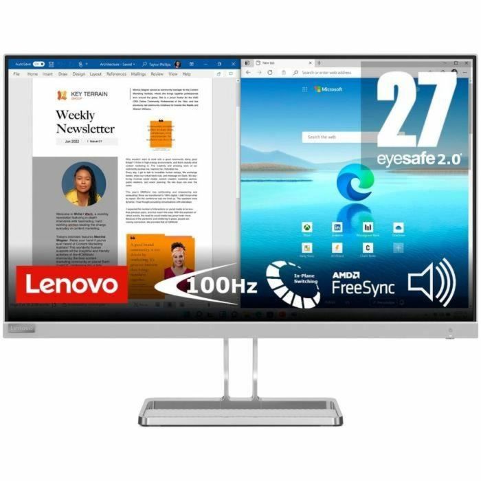 Lenovo 67ABKAC4EU Monitor de PC 27" FHD 100 Hz Panel IPS 4 ms