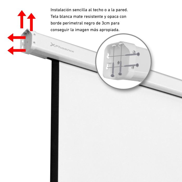 Pantalla Electrica Videoproyector Pared Y Techo 4 Pantalla Electrica Videoproyector Pared Y Techo 4