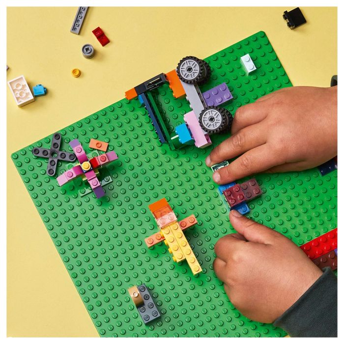 LEGO Classic Base Verde, Juego Construcción, 4+ Años, 1 Pieza, Plástico, Multicolor