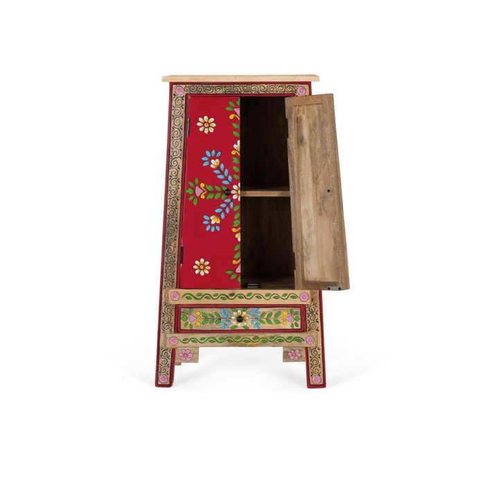 GINER Y COLOMER Mueble Auxiliar de Madera de Mango y MDF Pintado a Mano con Cajón y Puertas 2 GINER Y COLOMER Mueble Auxiliar de Madera de Mango y MDF Pintado a Mano con Cajón y Puertas 2