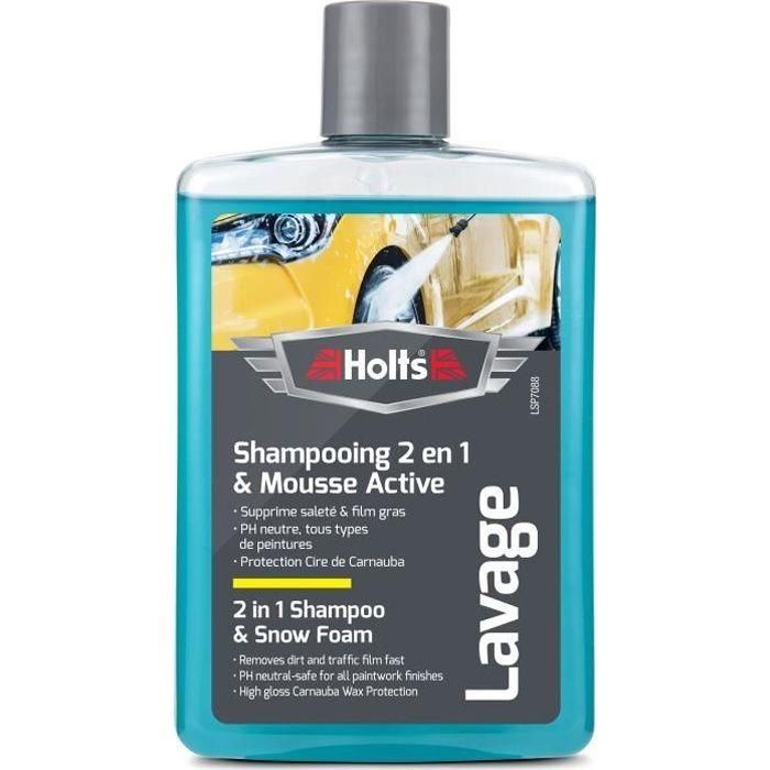 Holts HOL5010218008564 Champú superespumante con cera de carnauba - 475 ml