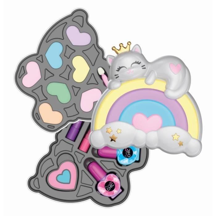 Clementoni - Set de maquillaje Rainbow - 2 paletas de sombras de ojos, pintalabios y esmalte de uñas - A partir de 6 años 1 Clementoni - Set de maquillaje Rainbow - 2 paletas de sombras de ojos, pintalabios y esmalte de uñas - A partir de 6 años 1