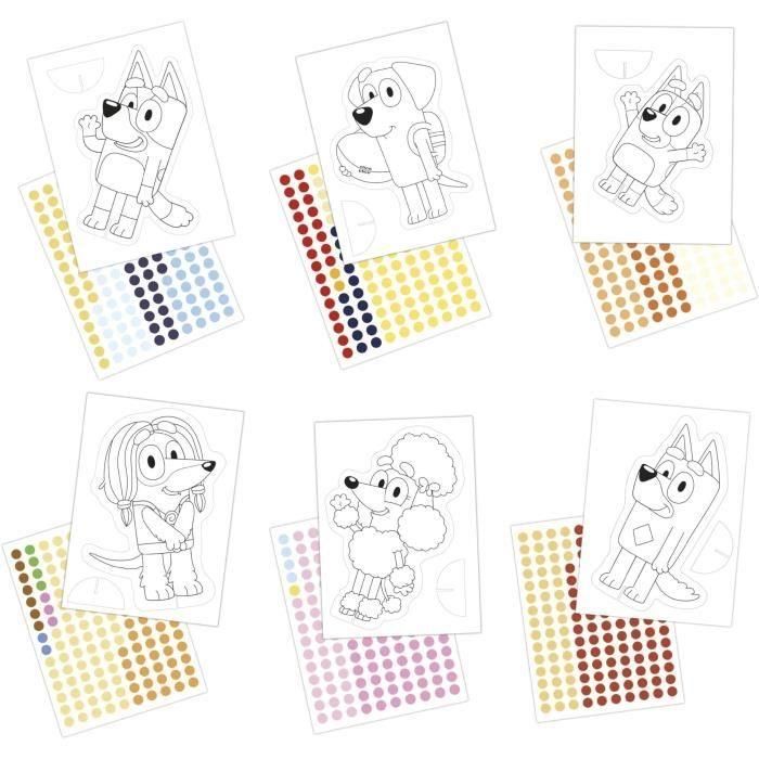 Set creativo 3D de bluey con 4 personajes diferentes ¡colorea, monta y juega! 1