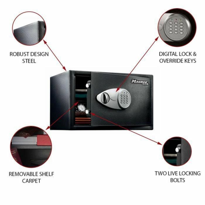 MASTER LOCK Safe con combinación electrónica programable - Negro y gris metalizado 2