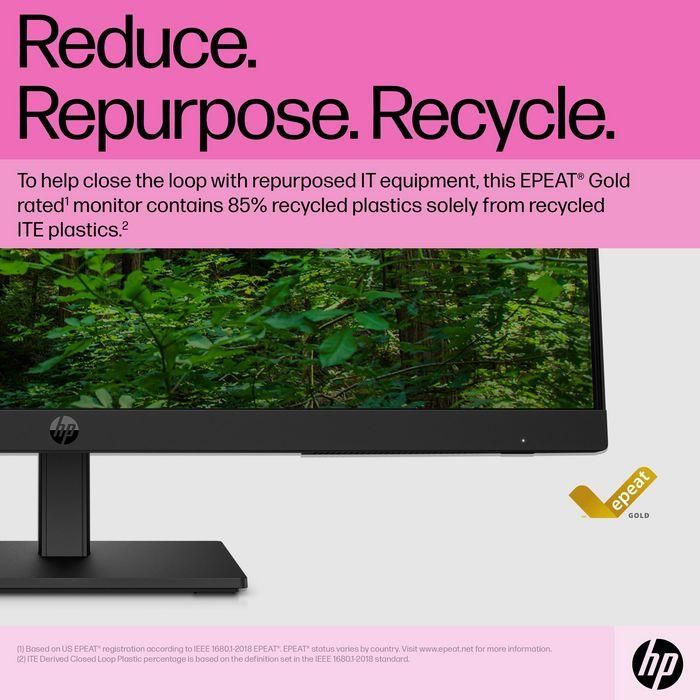 HP P24h G5 Monitor FHD de 23.8 pulgadas con altavoces integrados, pantalla nítida para productividad y trabajo híbrido 8