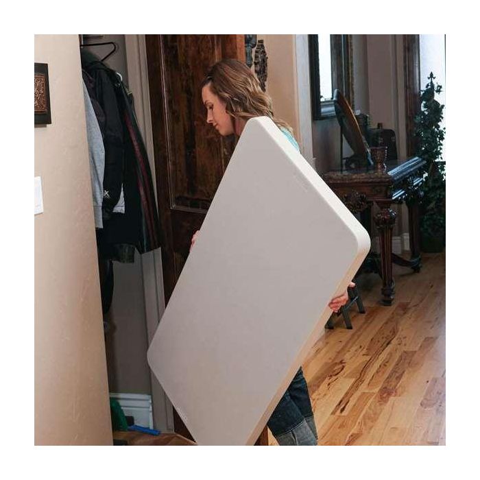 Lifetime Mesa Rectangular Plegable Crema Plástico Acero 122x61x74 cm 6 Lifetime Mesa Rectangular Plegable Crema Plástico Acero 122x61x74 cm 6