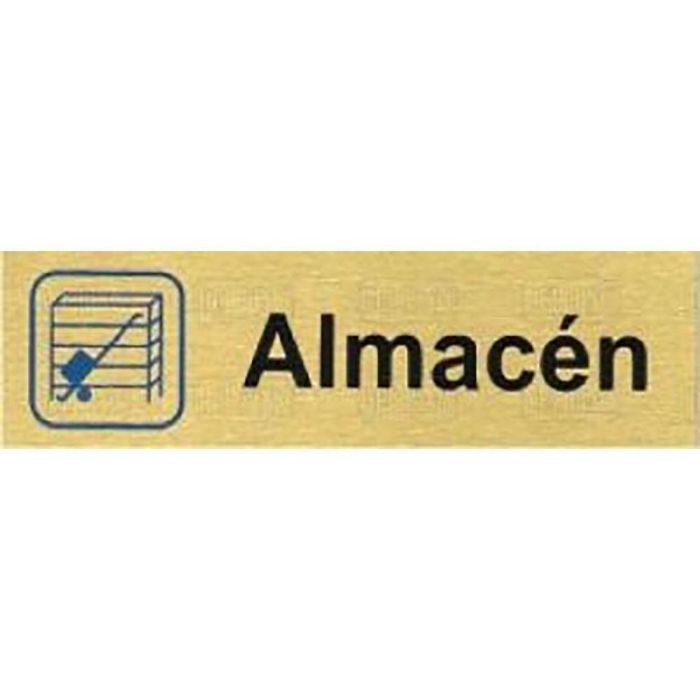 Placa Aluminio Oro 150X45 ''Almacen'' Duver Placa Aluminio Oro 150X45 ''Almacen'' Duver
