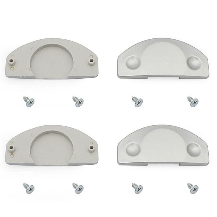TERNO Kit Tapa Herraje Correbase 418/A para Puertas de Cristal Compatible con Kit 406-412