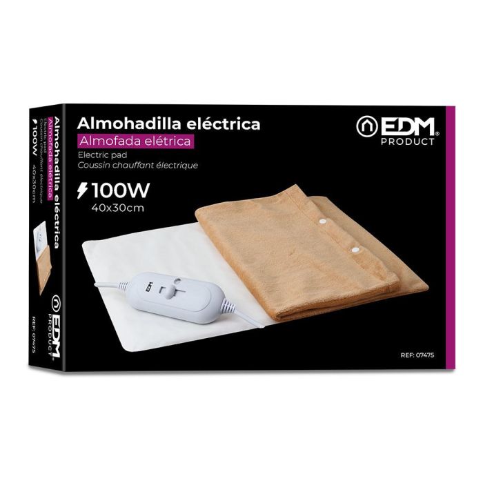 Almohadilla electrica 100w 40x30cm edm 1 Almohadilla electrica 100w 40x30cm edm 1