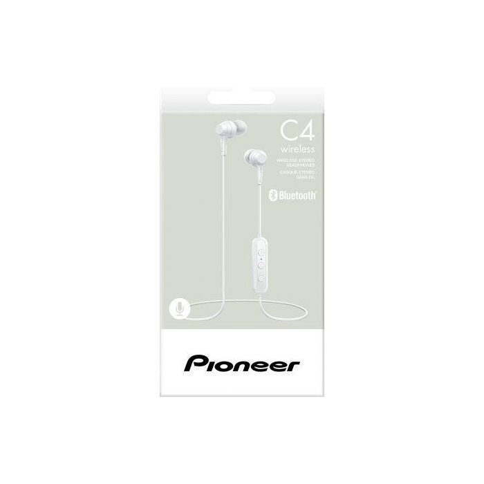 Auriculares Inalámbricos Intrauditivos Pioneer SE-C4BT-W/ con Micrófono/ Bluetooth/ Blancos