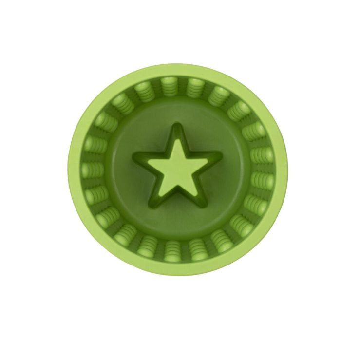 Lickimat Yoggie Pot Comedero Lento Interactivo para Perros, Plato Distractor Antiestrés para Lamido, Verde de Goma, Apto para Todo Tipo de Alimentos y Razas 2