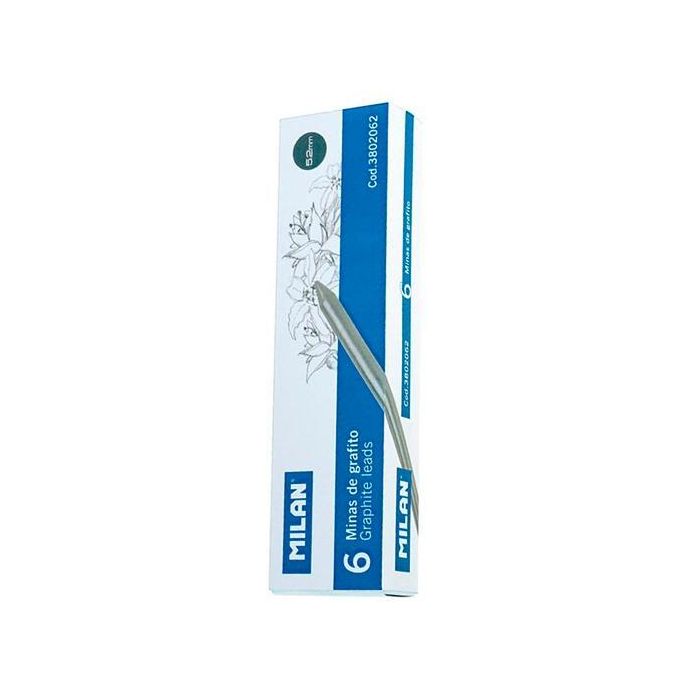 Milan Minas 5,2 mm B Estuche 6 Ud Grafito Milan Minas 5,2 mm B Estuche 6 Ud Grafito