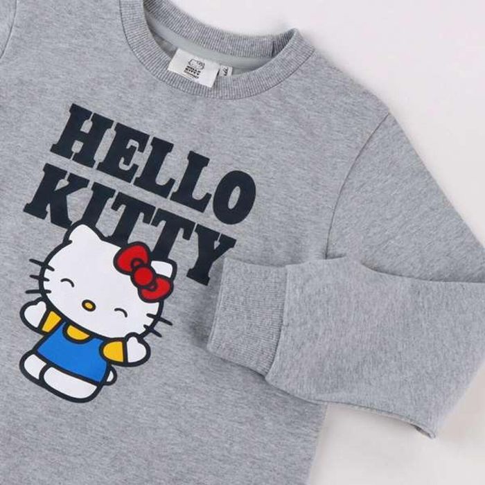 Cerdá Chándal Hello Kitty de algodón cepillado, talla 12 años, color gris 4