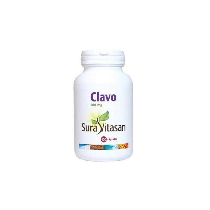 SURA VITASAN Clavo fresco molido Syzygium aromaticum 500mg, 100 cápsulas