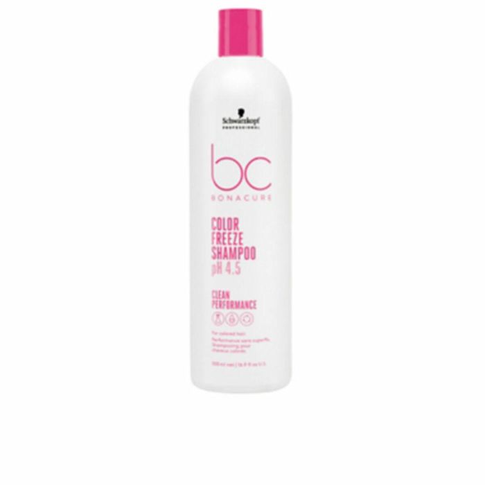 Schwarzkopf Bonacure BC COLOR FREEZE Champú Cabello Teñido, Protector Color Vibrante, Sin Sulfatos ni Siliconas, Vegano 500 ml