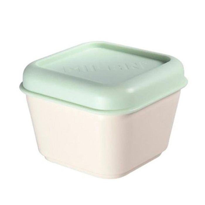 Recipiente para alimentos cuadrado 0,33 l tapa verde milan Recipiente para alimentos cuadrado 0,33 l tapa verde milan