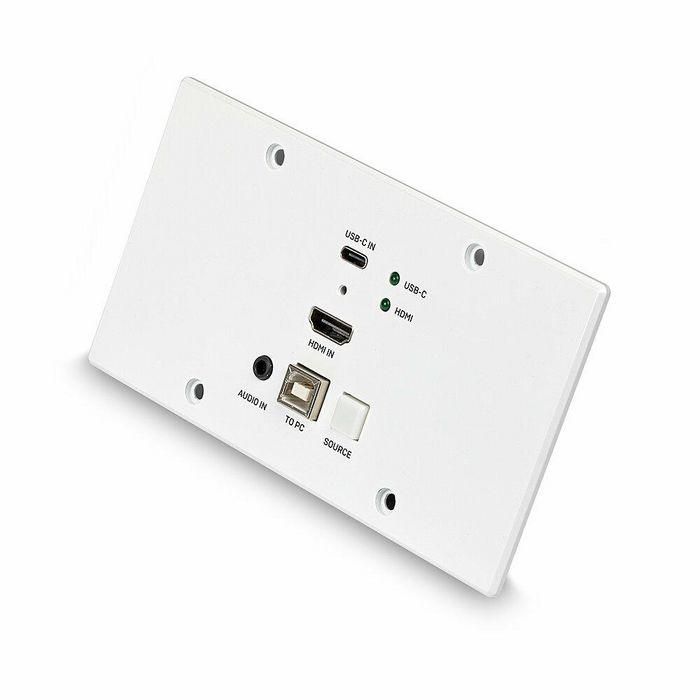 Lindy 150m Cat.6 HDMI 4K60 & Type C HDBaseT EU Wall Plate KVM Extender, Transmitter 2 Lindy 150m Cat.6 HDMI 4K60 & Type C HDBaseT EU Wall Plate KVM Extender, Transmitter 2