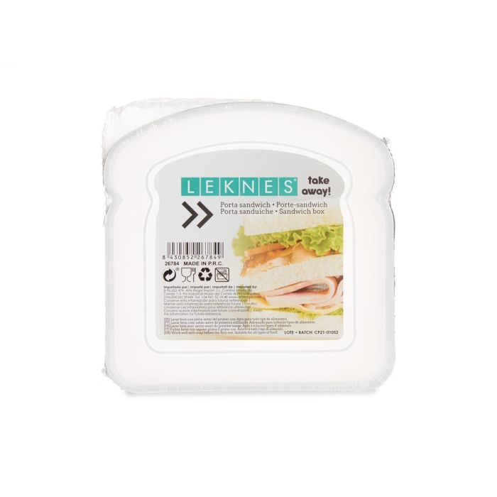Portasandwich Plastico Transparente Surtidos10Ml Leknes 12X4CM (48 Unidades) 1 Portasandwich Plastico Transparente Surtidos10Ml Leknes 12X4CM (48 Unidades) 1