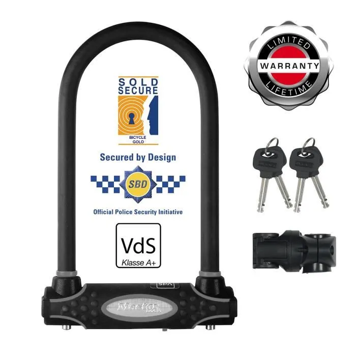 Master Lock Candado U para Bicicleta - Llave, Bicicletas, Bicicletas Eléctricas, MTB - Secure Gold, Aprobado Policía, VDS Clase A+ 2 Master Lock Candado U para Bicicleta - Llave, Bicicletas, Bicicletas Eléctricas, MTB - Secure Gold, Aprobado Policía, VDS Clase A+ 2