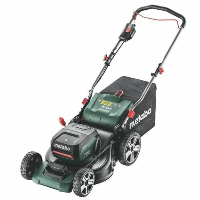 Metabo RM 36-18 LTX BL 46 Cortacésped a batería 18V, ancho de corte 46 cm, colector 55L, 7 alturas 25-80 mm