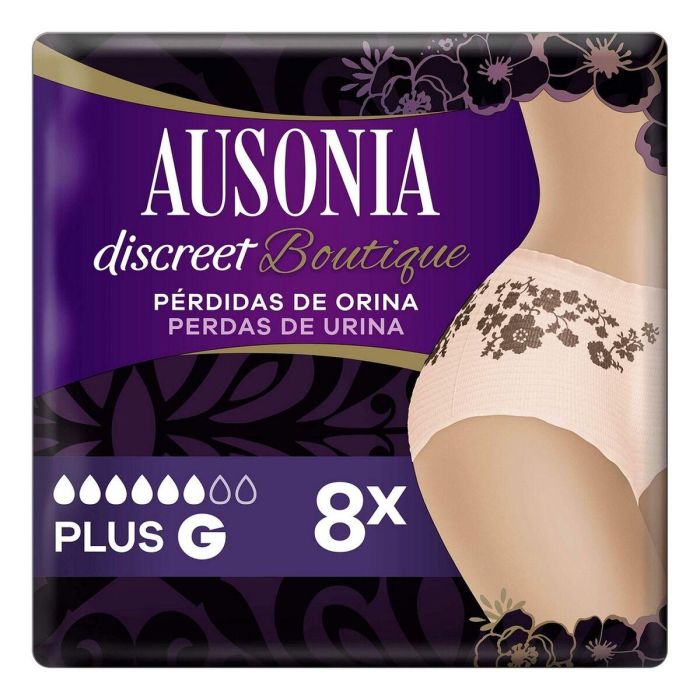 Ausonia DISCREET BOUTIQUE TG Pants para Incontinencia Urinaria Moderada/Frecuente con Odour Lock 8 unidades 0 Ausonia DISCREET BOUTIQUE TG Pants para Incontinencia Urinaria Moderada/Frecuente con Odour Lock 8 unidades 0