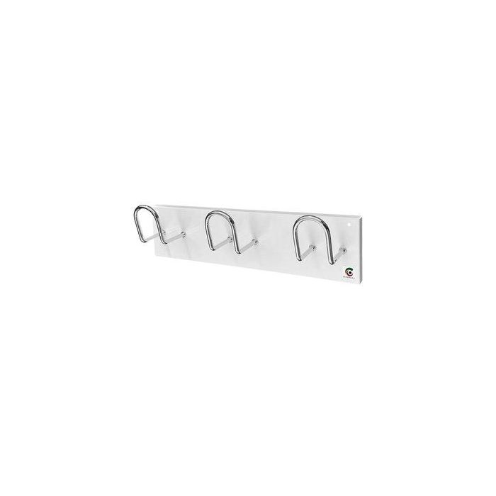 Perchero Pared Clindro H-13 3 Colgadores Blanco