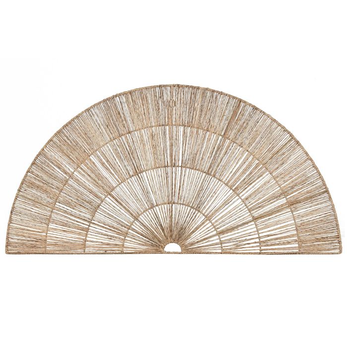 DKD Home Decor Decoración de Pared Tropical Natural Yute Metal 2 x 55 x 110 cm (2 Unidades)