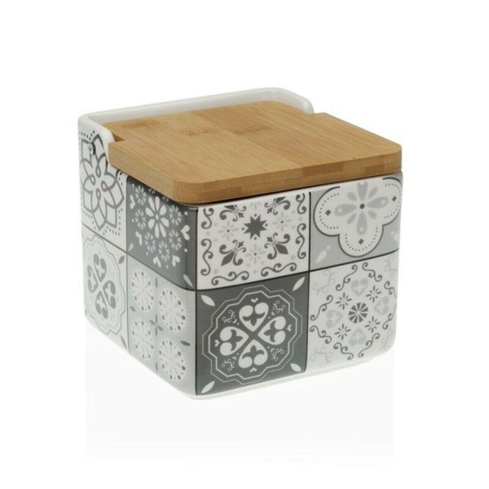 Salero con Tapa Mosai Cerámica (8,1 x 12,2 x 12,3 cm) (12,2 x 11,5 x 12,2 cm)