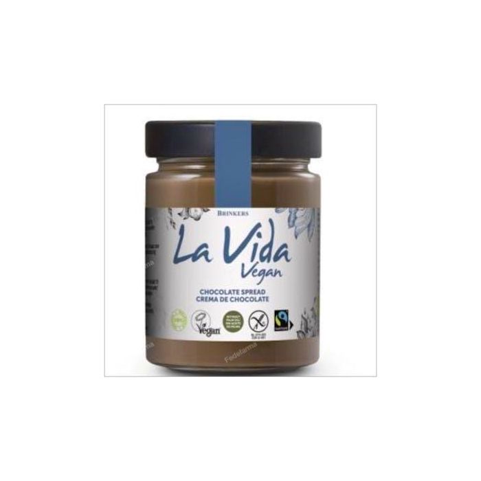 LA VIDA VEGAN Crema de Chocolate Bio Vegan para Untar 270g - Con Aceite de Girasol y Vainilla Bourbon