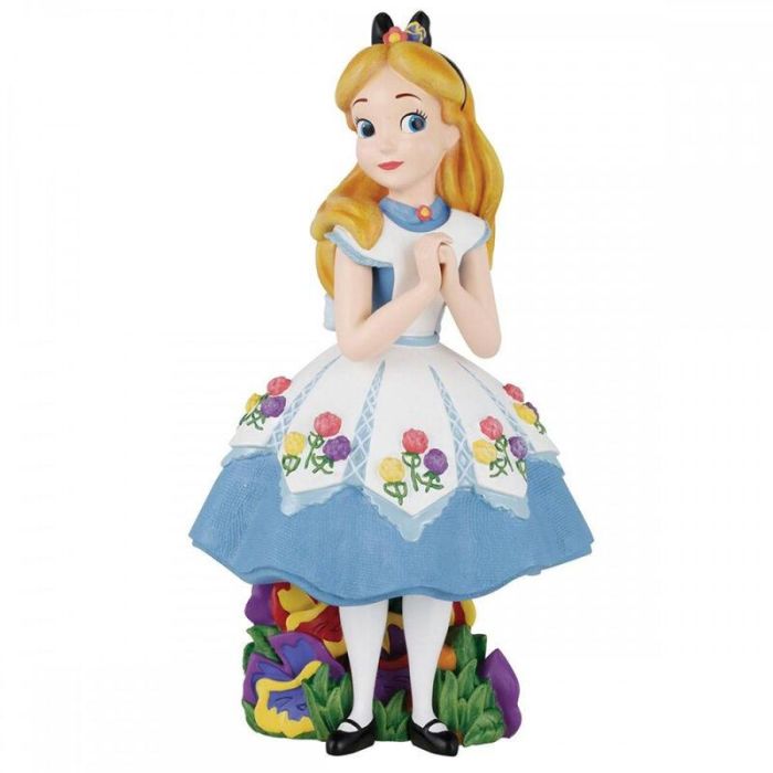 Enesco Figura Decorativa Disney Alicia en el País de las Maravillas Floreada - Resina Pintada a Mano 20 cm