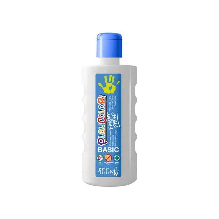 Pintura De Dedos Playcolor Basic 500 Ml (Bote) Blanco 6 unidades