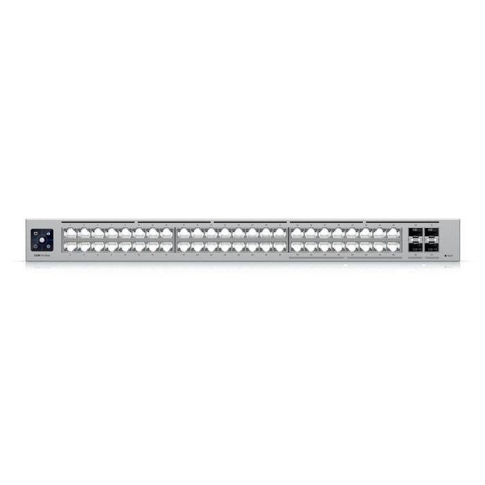Ubiquiti UniFi Switch Enterprise XG 24 PoE 48 Puertos: 32 GbE, 16 2.5 GbE RJ45, 4 SFP+ 10G, Pantalla LCM, 224 Gbps 1