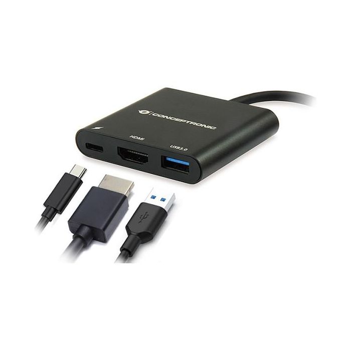 Conceptronic DONN01B Adaptador USB-C a HDMI/USB-A/60W PD, 15cm 6 Conceptronic DONN01B Adaptador USB-C a HDMI/USB-A/60W PD, 15cm 6