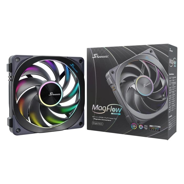 Seasonic MagFlow 1225PWM ARGB 1-Fan Kit Ventilador 120mm Negro 2000 RPM 7