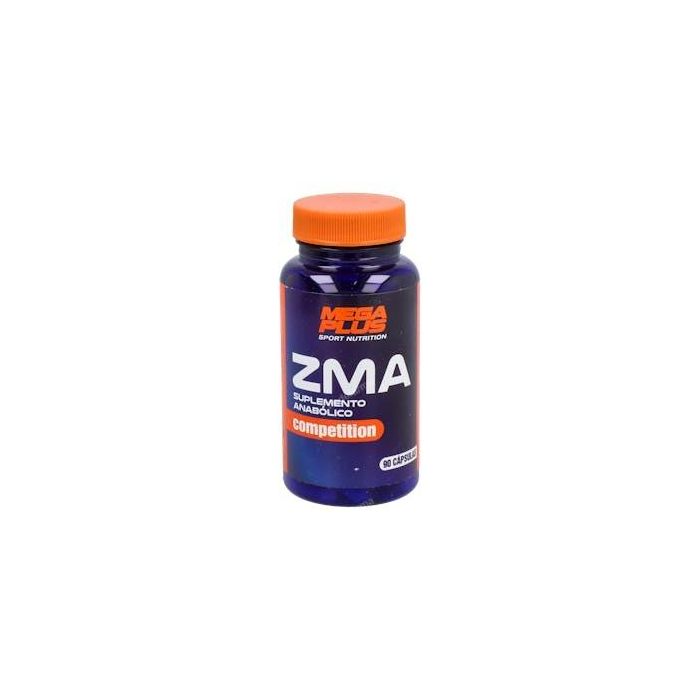 MEGA PLUS ZMA 90 Cápsulas - Suplemento Zinc, Magnesio, L-Metionina, Triptófano, Vitaminas B3 y B6 para Anabolismo
