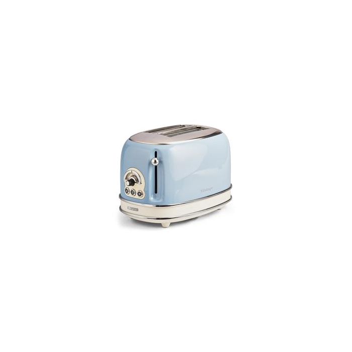 Ariete 155/15 Tostador 2 Ranuras Vintage, 6 Niveles de Tueste, Bandeja Recogemigas Extraíble, Azul Ariete 155/15 Tostador 2 Ranuras Vintage, 6 Niveles de Tueste, Bandeja Recogemigas Extraíble, Azul