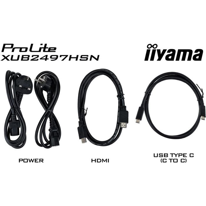Iiyama ProLite XUB2497HSN-W2 Monitor 24" Full HD IPS, USB-C Dock, RJ45, Ajustable, Blanco 5 Iiyama ProLite XUB2497HSN-W2 Monitor 24" Full HD IPS, USB-C Dock, RJ45, Ajustable, Blanco 5