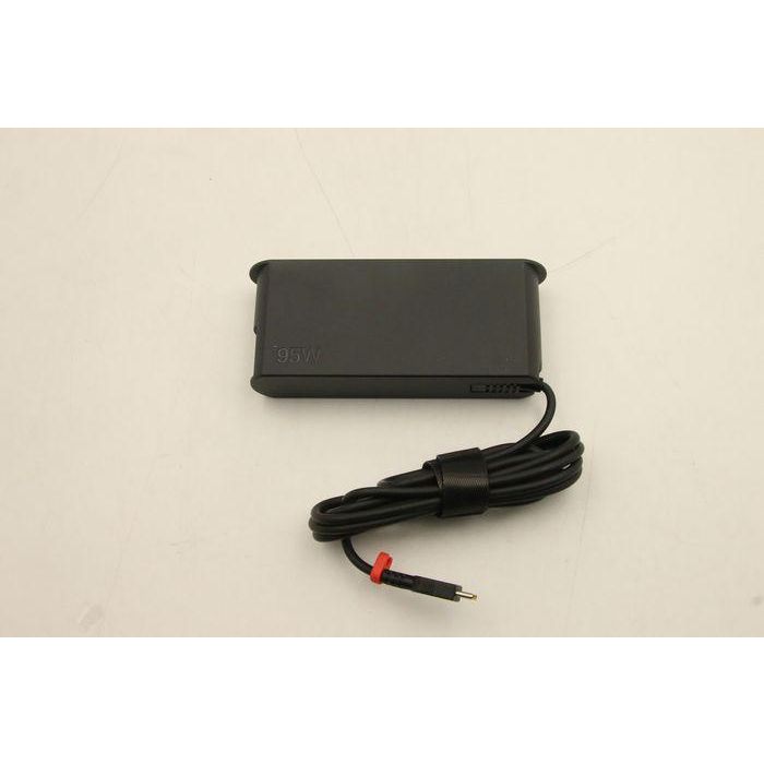 Lenovo USB-C AC adapter with 95W output, supporting 20V, 15V, 9V, and 5V voltages, features 3 ports for Lenovo laptops. 1 Lenovo USB-C AC adapter with 95W output, supporting 20V, 15V, 9V, and 5V voltages, features 3 ports for Lenovo laptops. 1