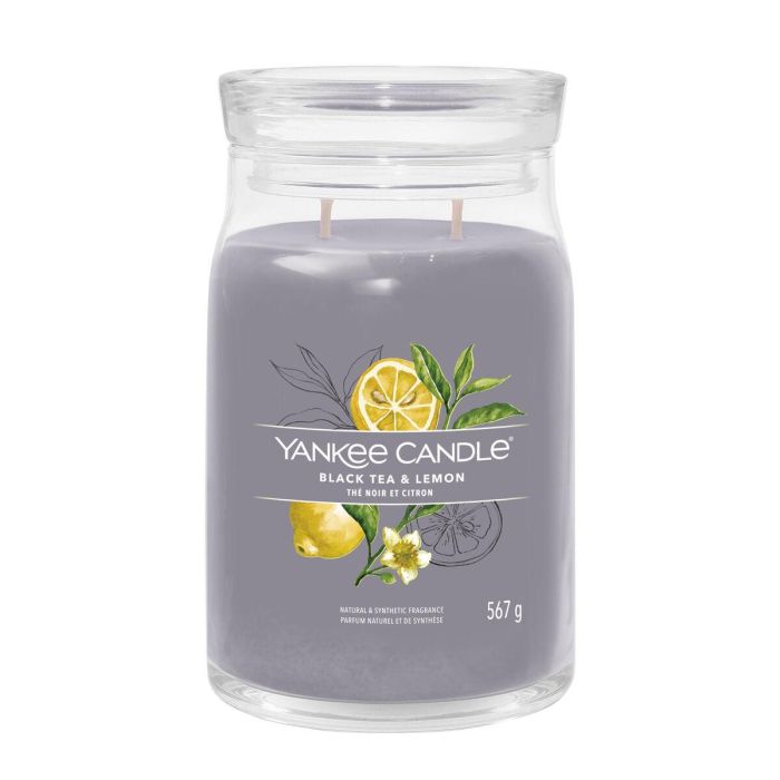 Vela Perfumada Yankee Candle Limón Té negro 567 g Vela Perfumada Yankee Candle Limón Té negro 567 g
