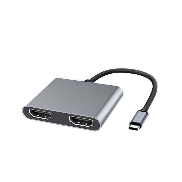 MicroConnect Adaptador Splitter USB-C a 2x HDMI con Soporte MST para Duplicar o Extender Pantallas, 0.15m, Gris MicroConnect Adaptador Splitter USB-C a 2x HDMI con Soporte MST para Duplicar o Extender Pantallas, 0.15m, Gris