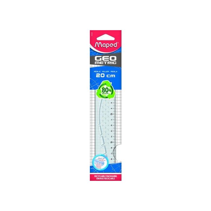 Regla Maped 20 Cms Geometric Reciclada