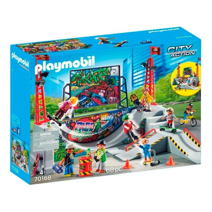 Playmobil 70168 Skate Park con Pista, Figuras y Accesorios para Niños +4 años Playmobil 70168 Skate Park con Pista, Figuras y Accesorios para Niños +4 años