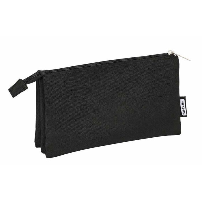 Bolsa para lapices triple negro 22x12x3cm 2 Bolsa para lapices triple negro 22x12x3cm 2