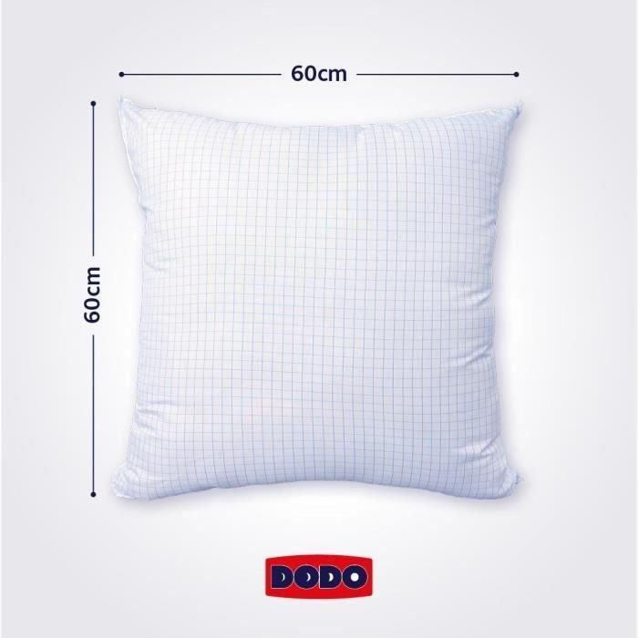 Almohada mediana DODO 60x60 cm - Protección antiinsectos y antiácaros - 550 gr - Blanco - Hecho en Francia 1 Almohada mediana DODO 60x60 cm - Protección antiinsectos y antiácaros - 550 gr - Blanco - Hecho en Francia 1