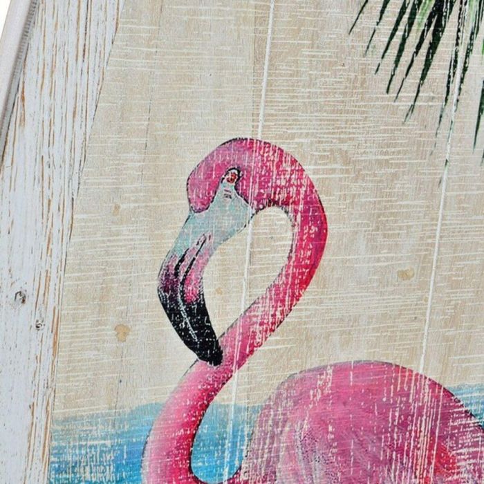 DKD Home Decor Decoración Pared Tropical Flamenco Madera 101x40 cm (4 Unidades) 1 DKD Home Decor Decoración Pared Tropical Flamenco Madera 101x40 cm (4 Unidades) 1