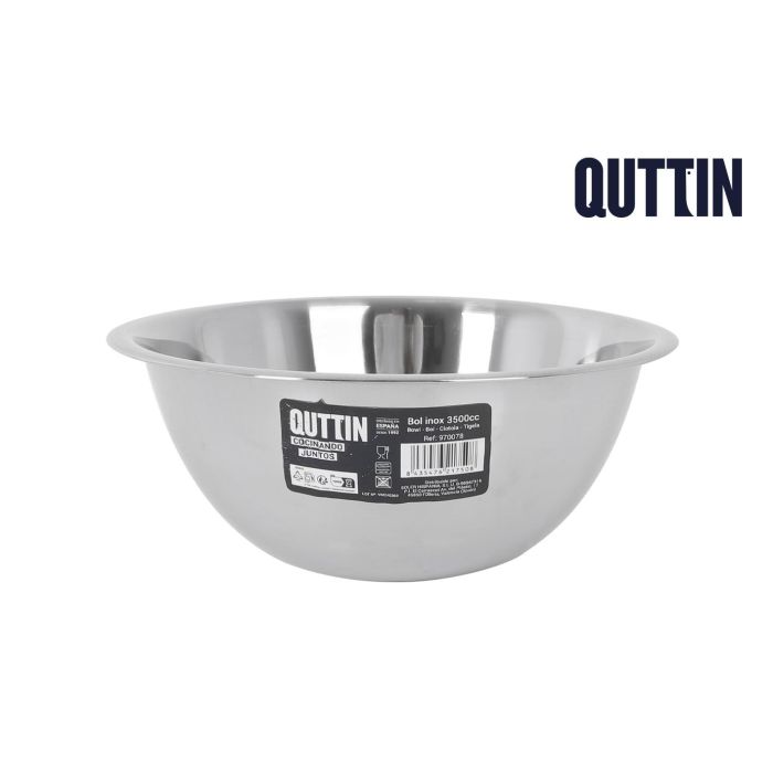 Bol de Metal Inoxidable Quttin 3500 cc (12 Unidades) Bol de Metal Inoxidable Quttin 3500 cc (12 Unidades)