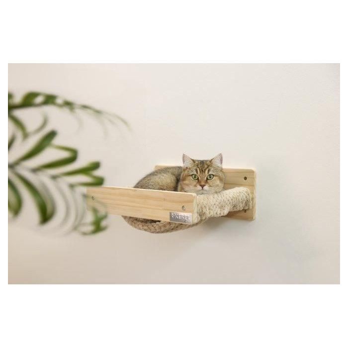 Hamaca de pared para gatos - KERBL - TIMBER - 38 x 33,5 x 16 cm - Madera maciza - Tejido de felpa 2 Hamaca de pared para gatos - KERBL - TIMBER - 38 x 33,5 x 16 cm - Madera maciza - Tejido de felpa 2