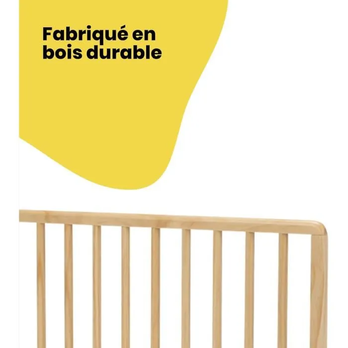 Safety 1st Barandilla de Cama Madera Natural 110 cm SAF3220660006236 Compatible con Camas +160cm FSC 3